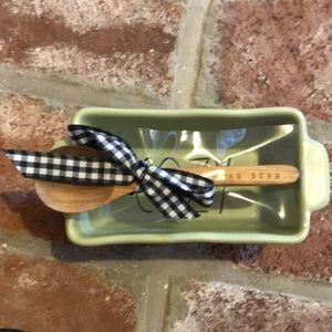 Rae Dunn Mini Loaf Pan with Spoon